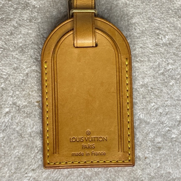 Vintage Louis Vuitton Luggage Tag in Vachetta Leather (06I) - Picture 3 of 6